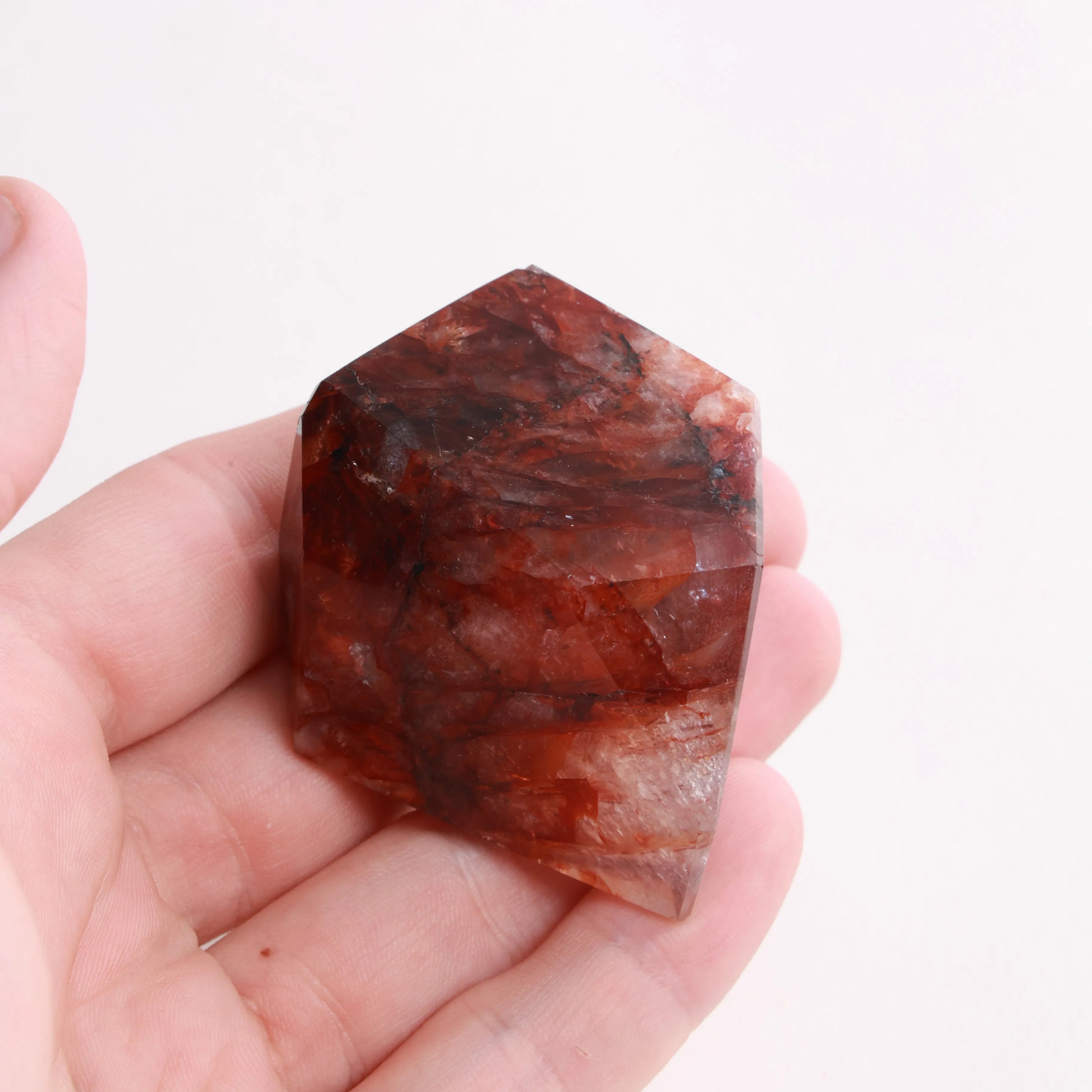 Polished Fire Quartz Crystals — Towers & Freeforms