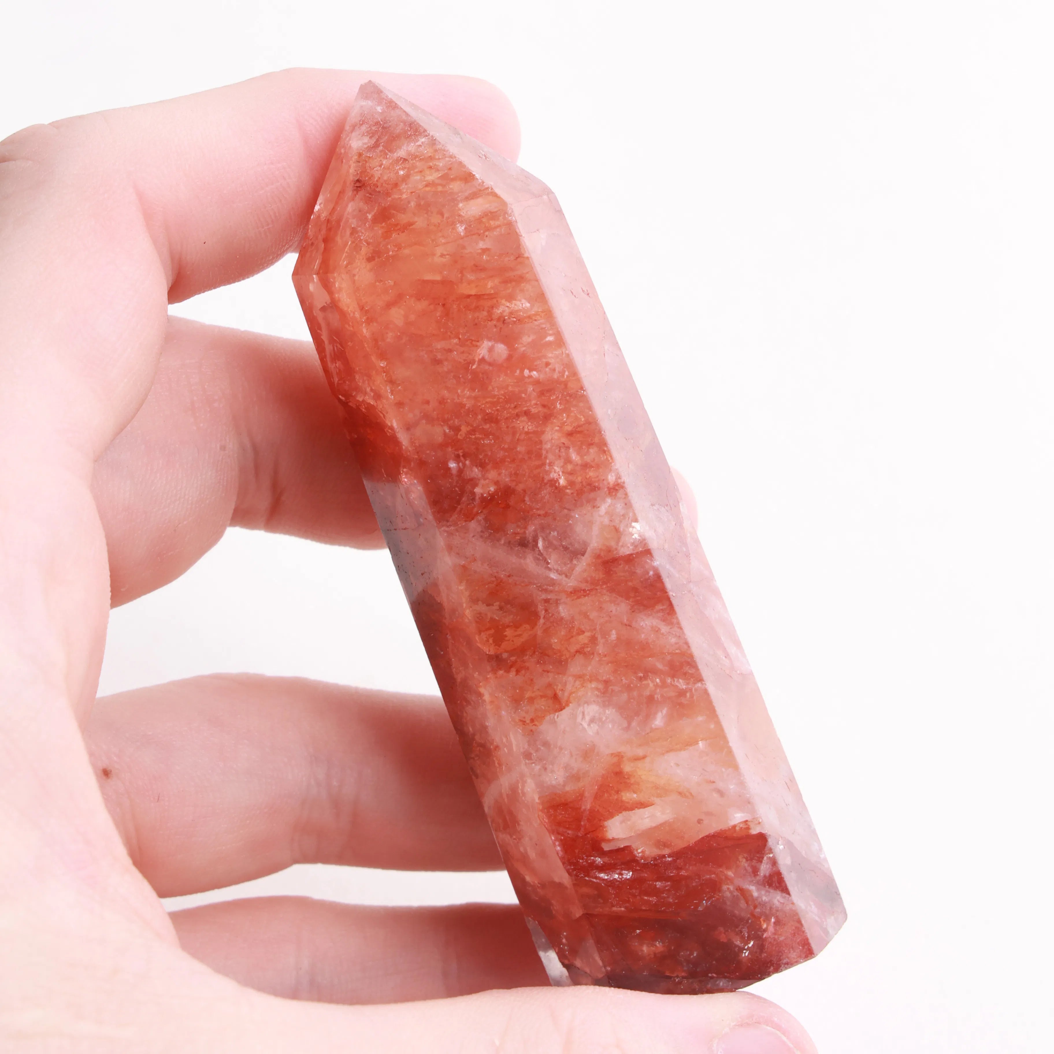 Polished Fire Quartz Crystals — Towers & Freeforms
