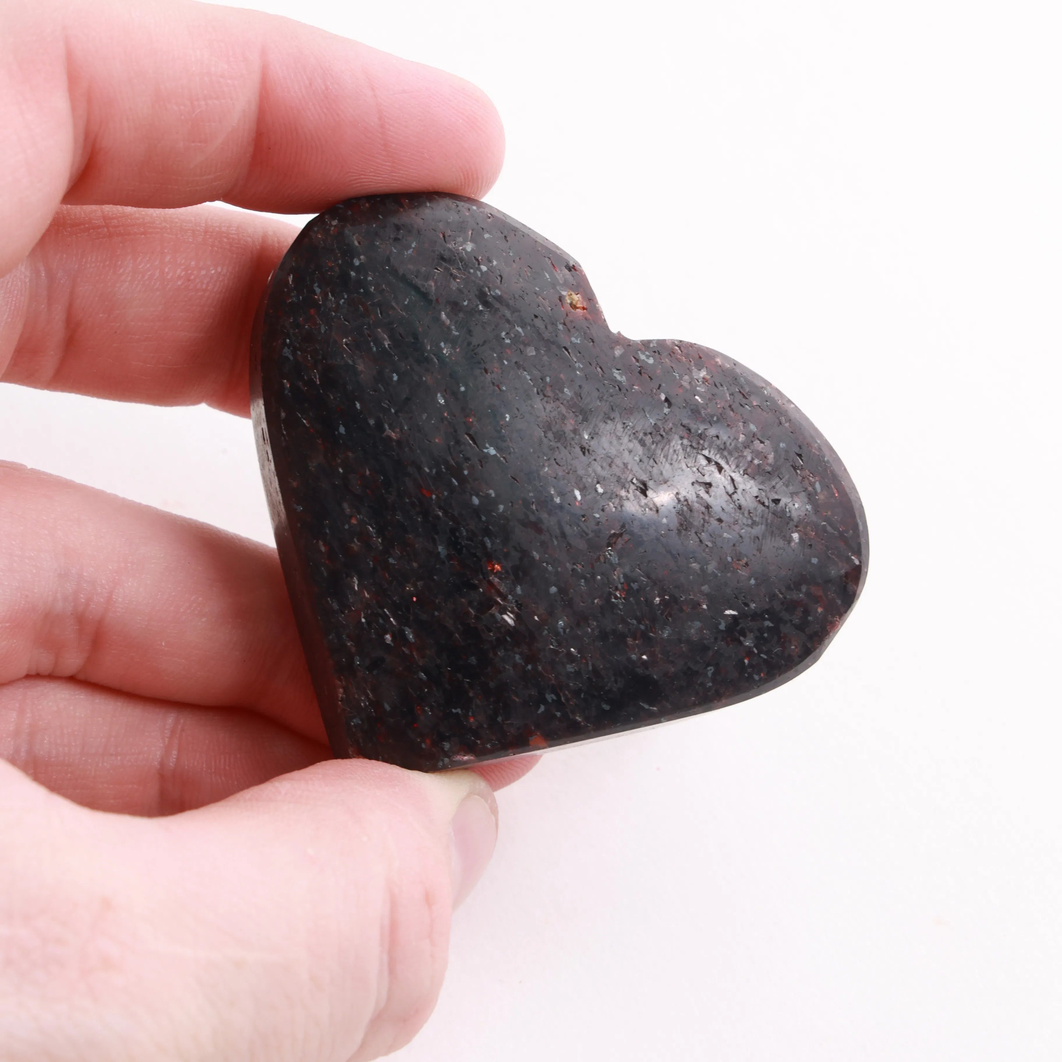 Red Mica Garnet Hearts — Polished Crystal Hearts (Exact Pieces)