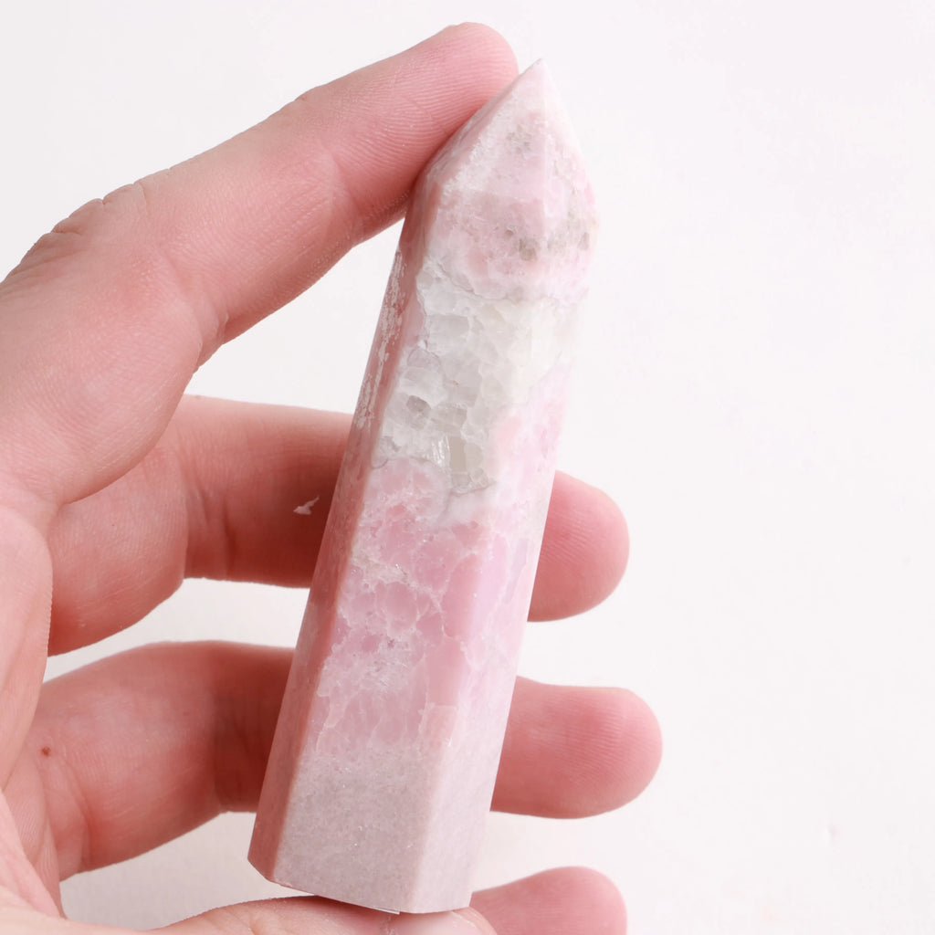 Pink Opal | Polished Crystal Towers & Moons (Exact Pieces)