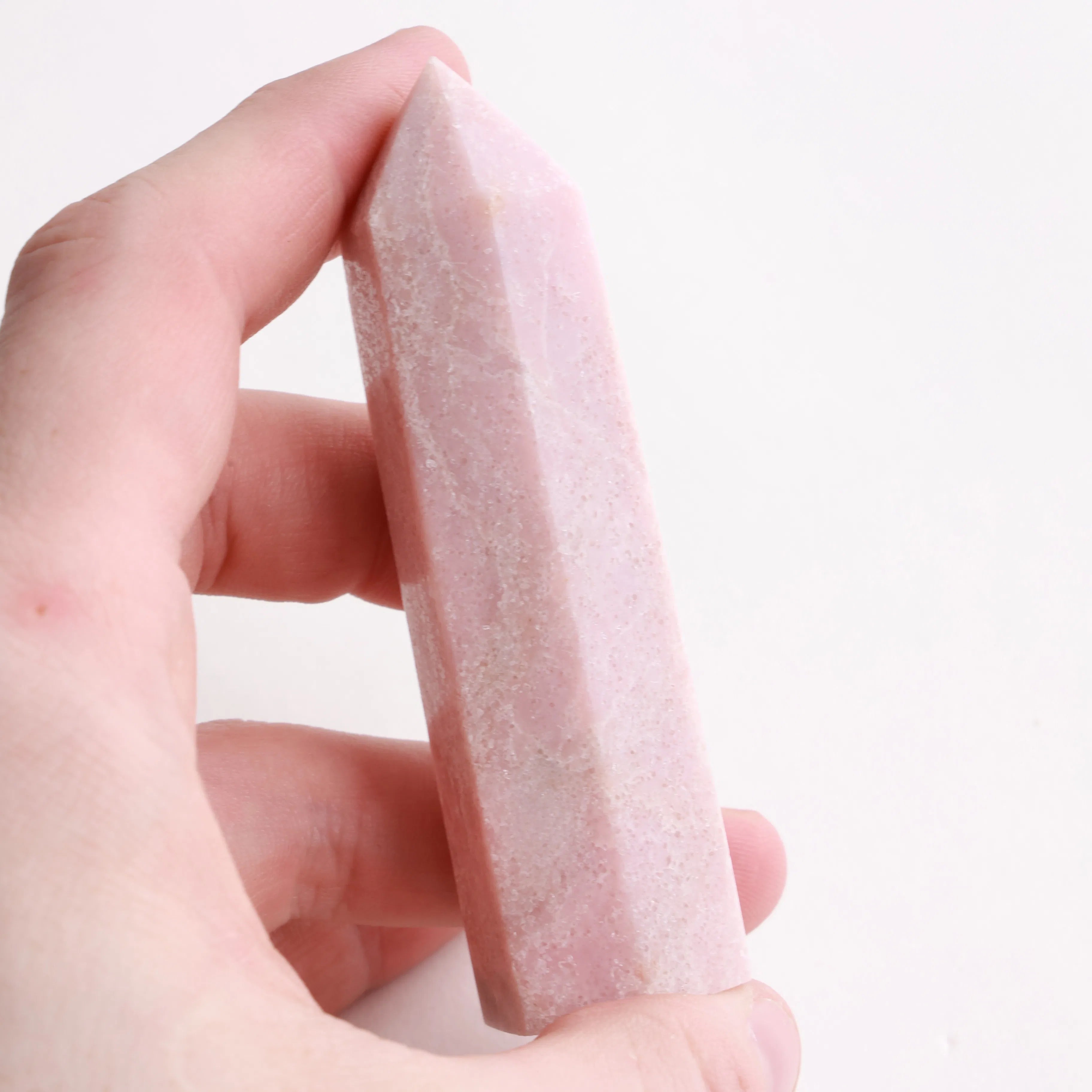 Pink Opal | Polished Crystal Towers & Moons (Exact Pieces)