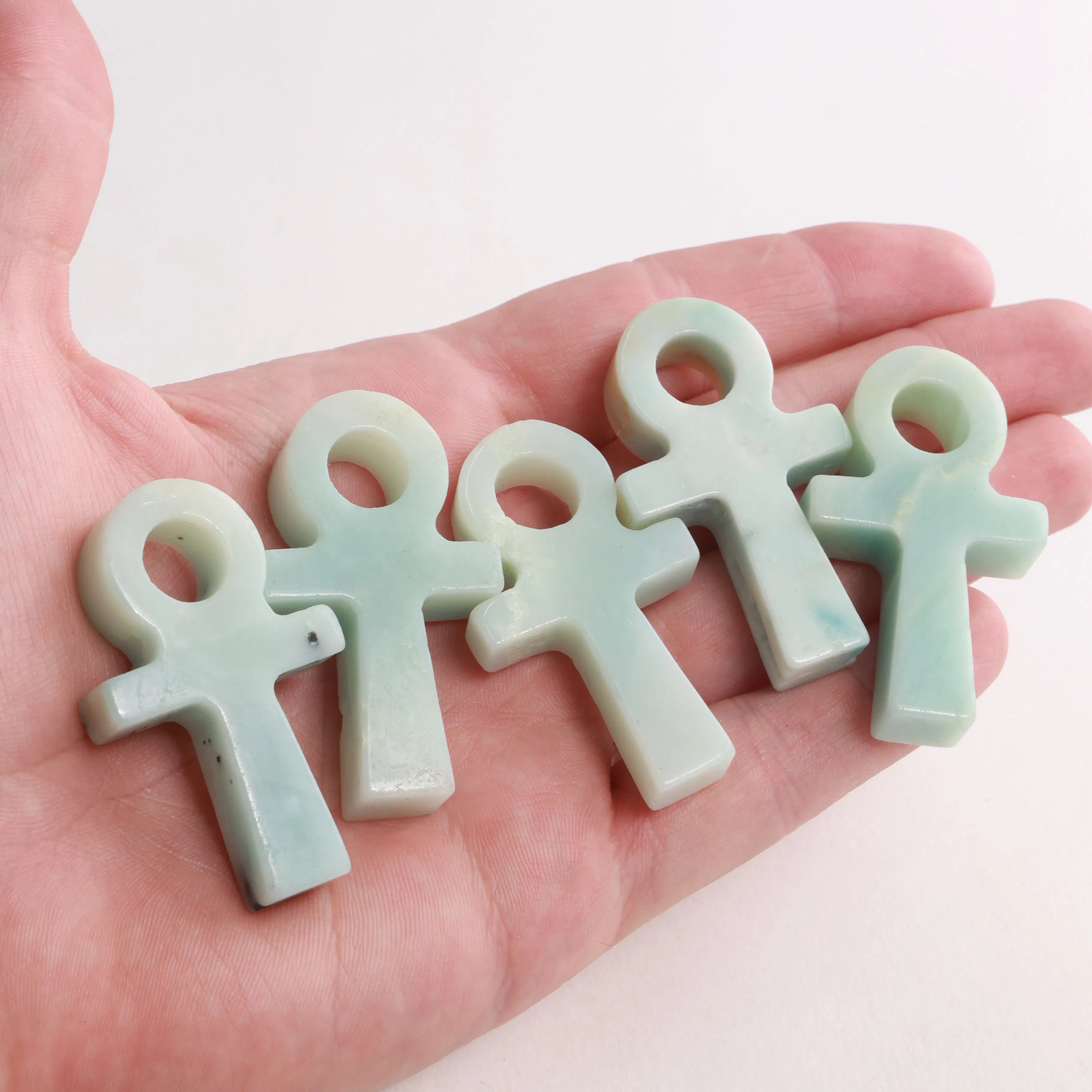 Sacred Symbol Stone Carvings — Trinity Knot & Ankh (Intuitively Chosen)