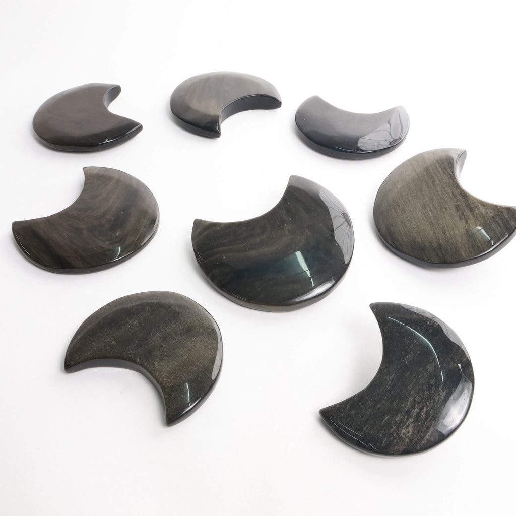 Obsidian Crystal — Carvings, Moons, Hearts & Palmstones (Exact & Intuitively Chosen)