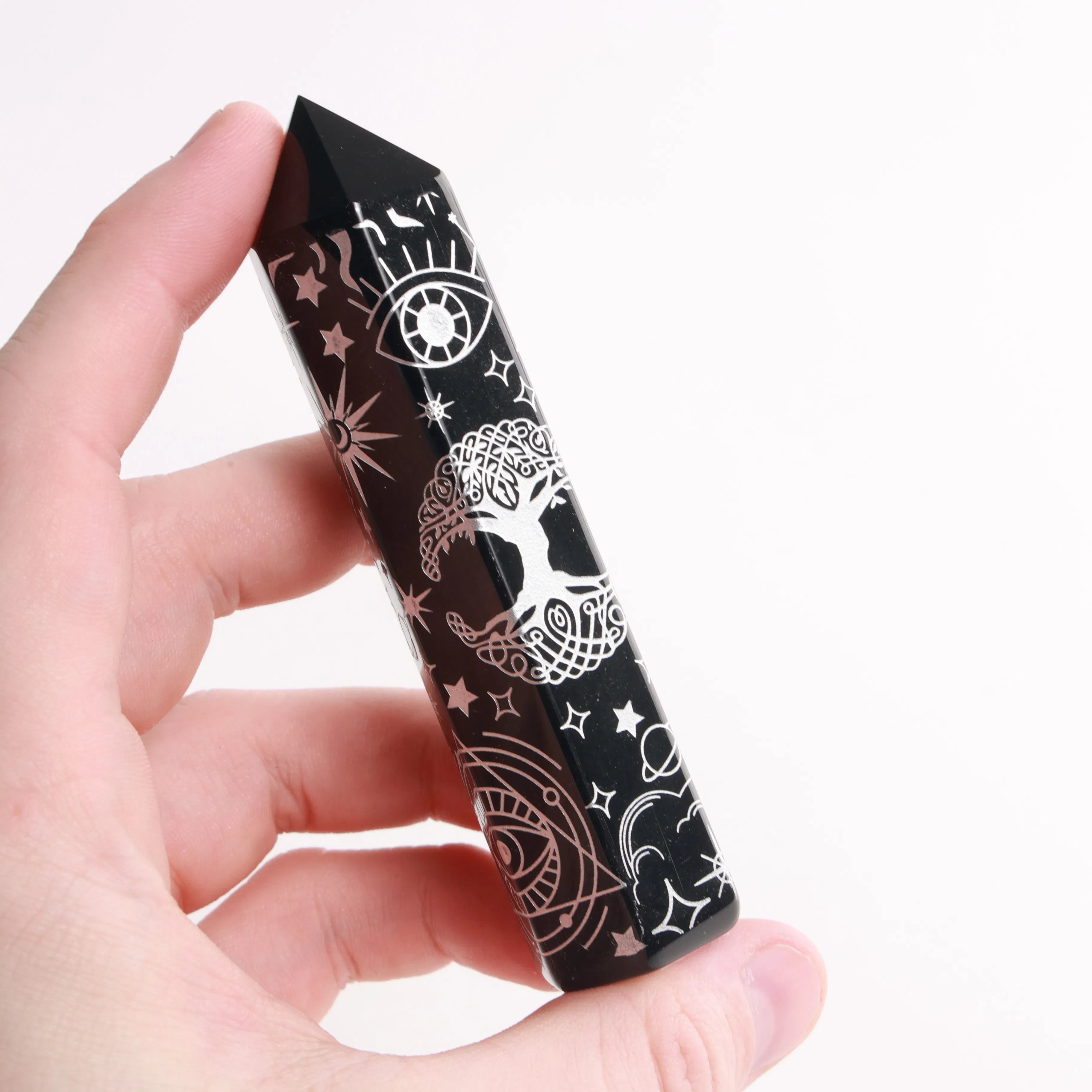 Obsidian Crystal — Carvings, Moons, Hearts & Palmstones (Exact & Intuitively Chosen)