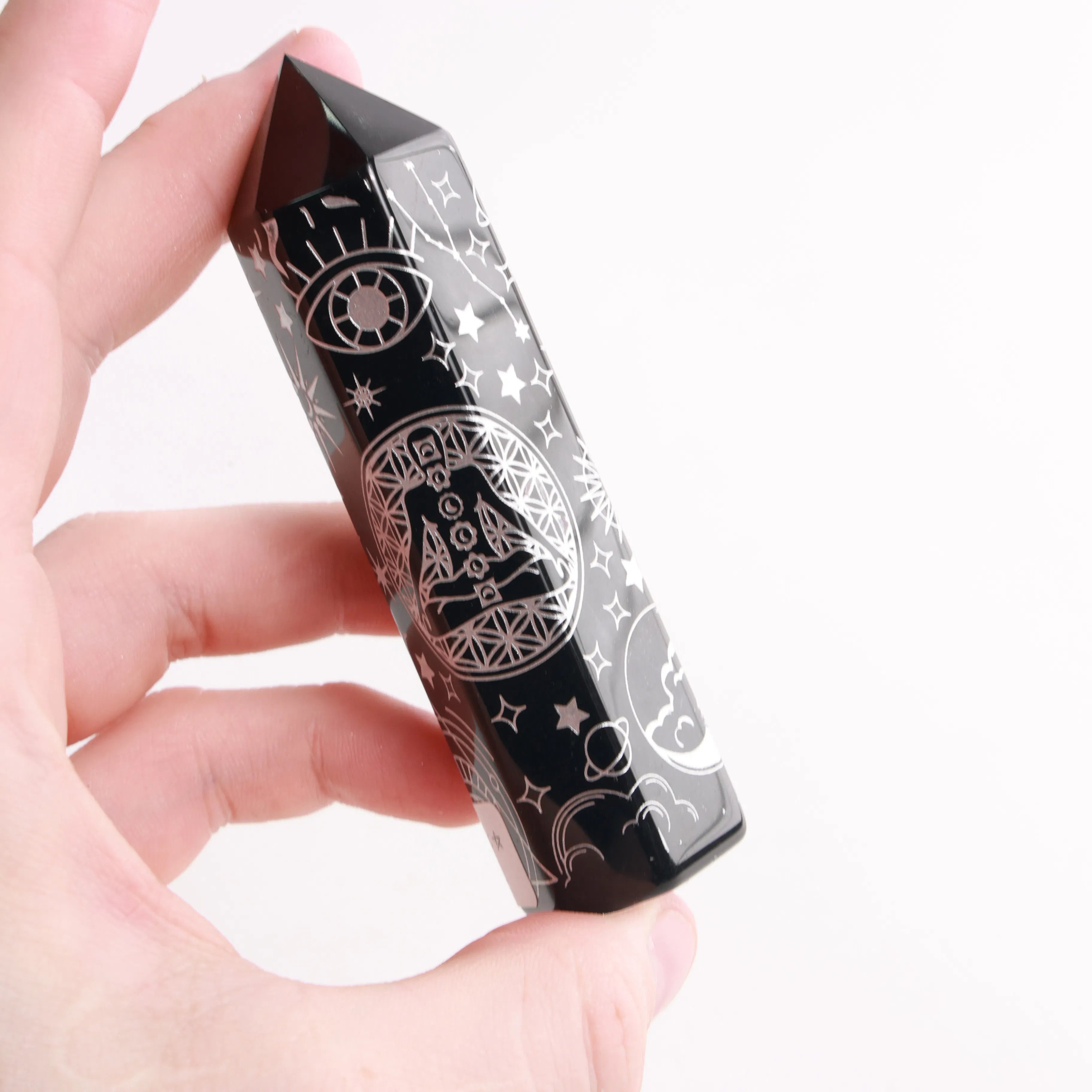 Obsidian Crystal — Carvings, Moons, Hearts & Palmstones (Exact & Intuitively Chosen)