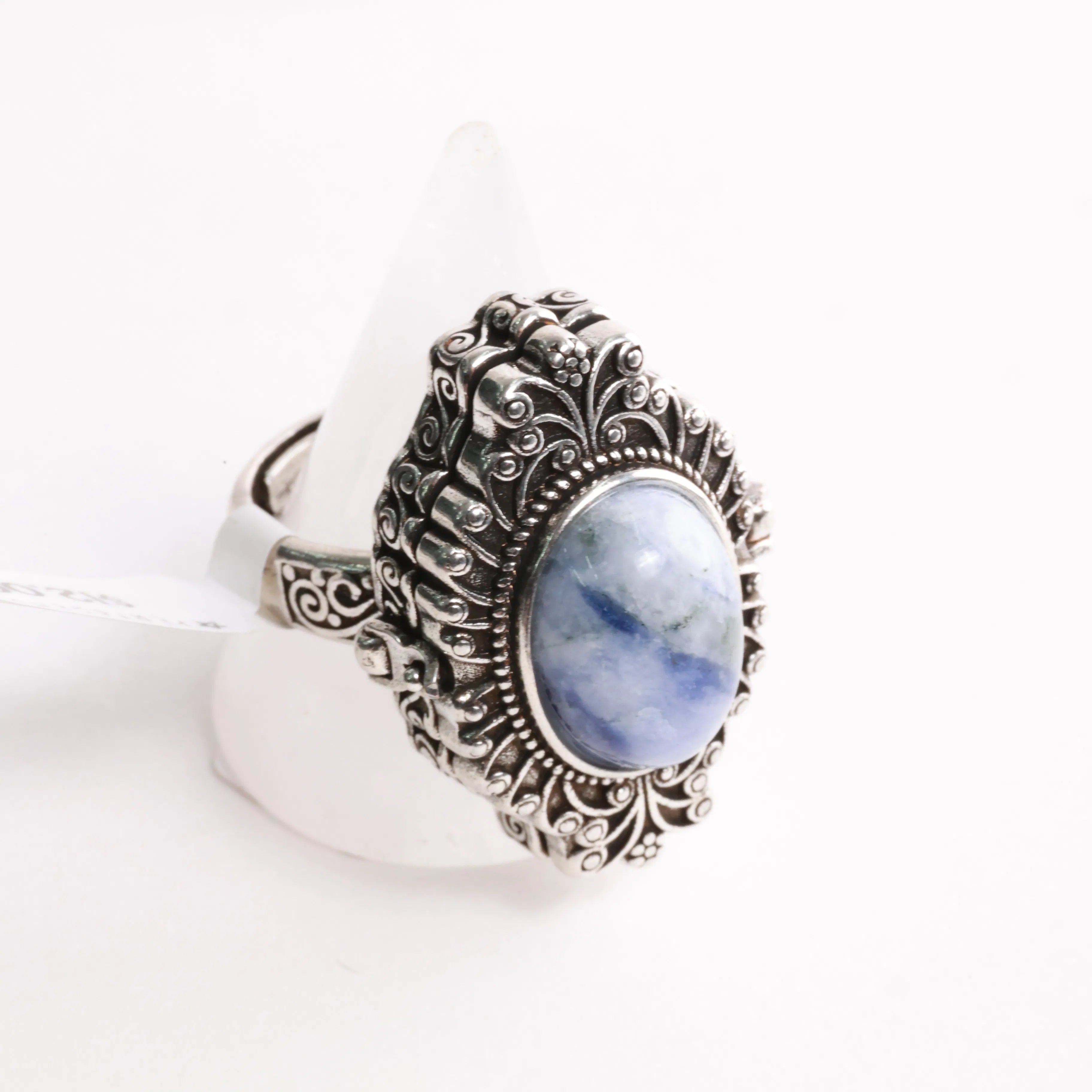 Adjustable Crystal Rings — Silver-Plated Copper