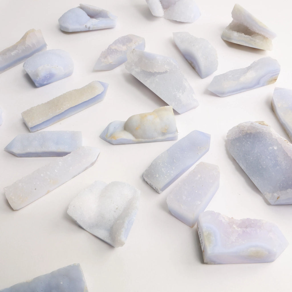 Blue Lace Agate Geode Towers & Freeforms