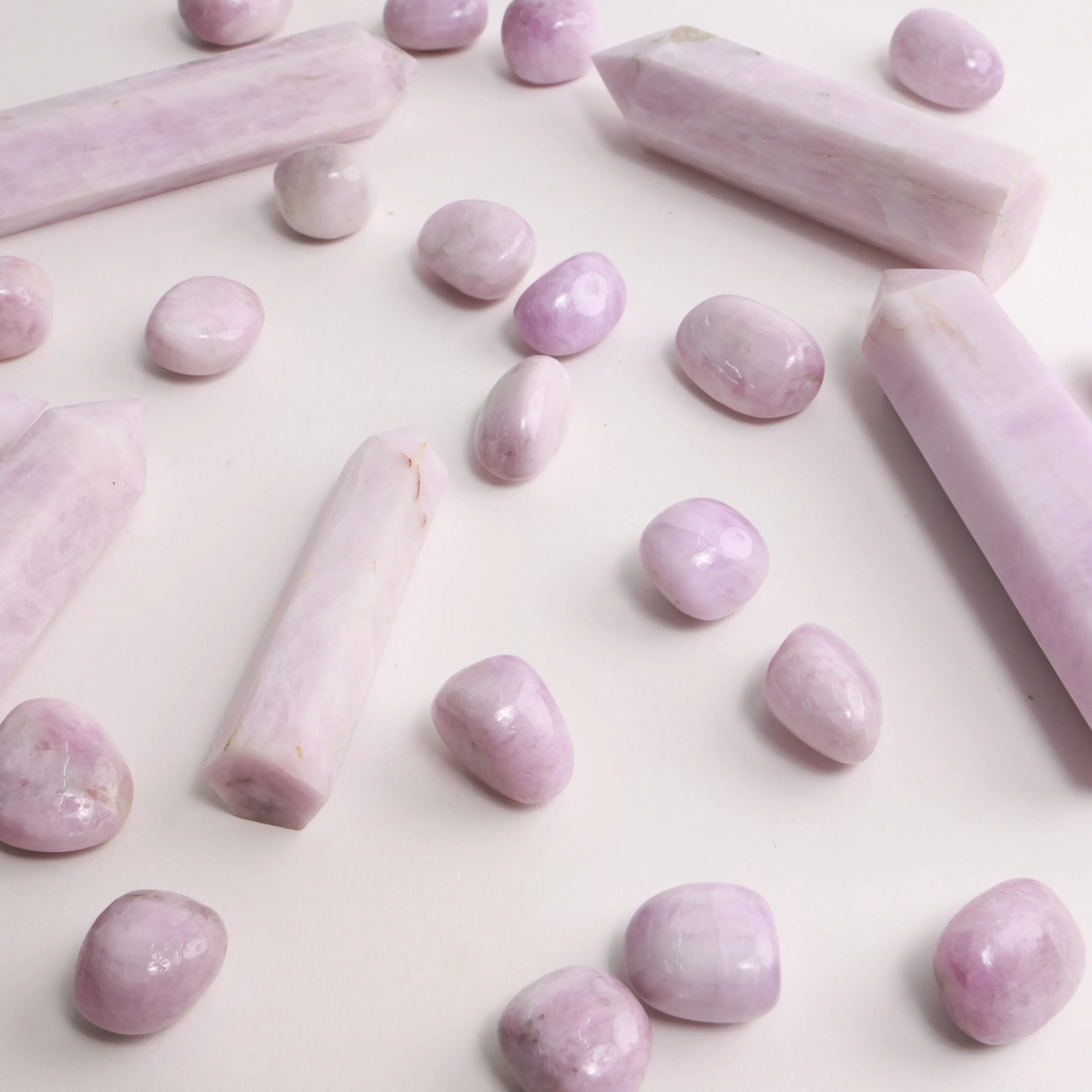 Kunzite Crystals — Towers & Pocket Stones