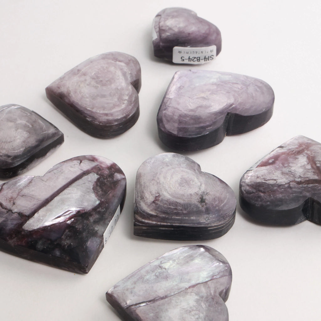 Purple Mica Hearts — Crystal Hearts