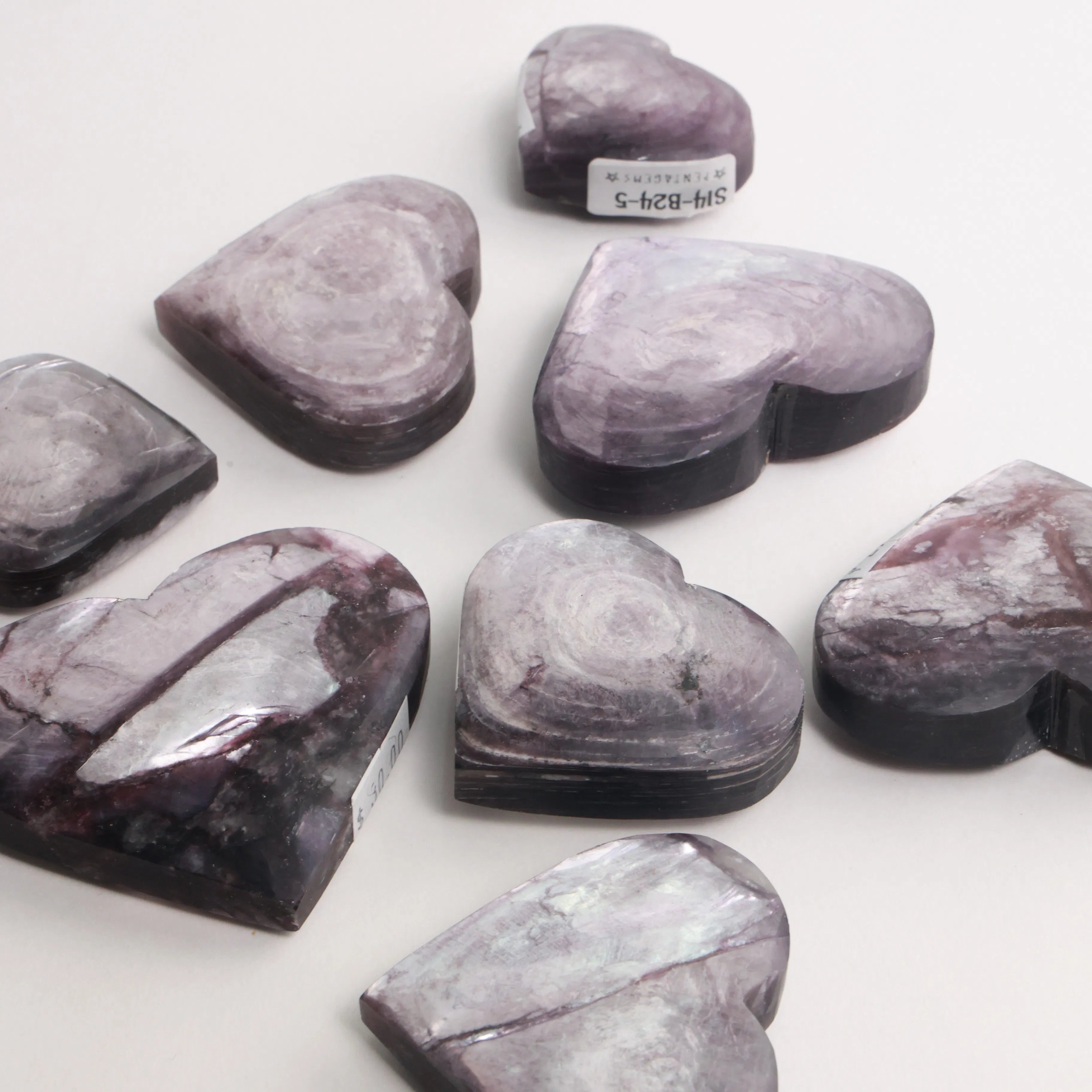 Purple Mica Hearts — Crystal Hearts