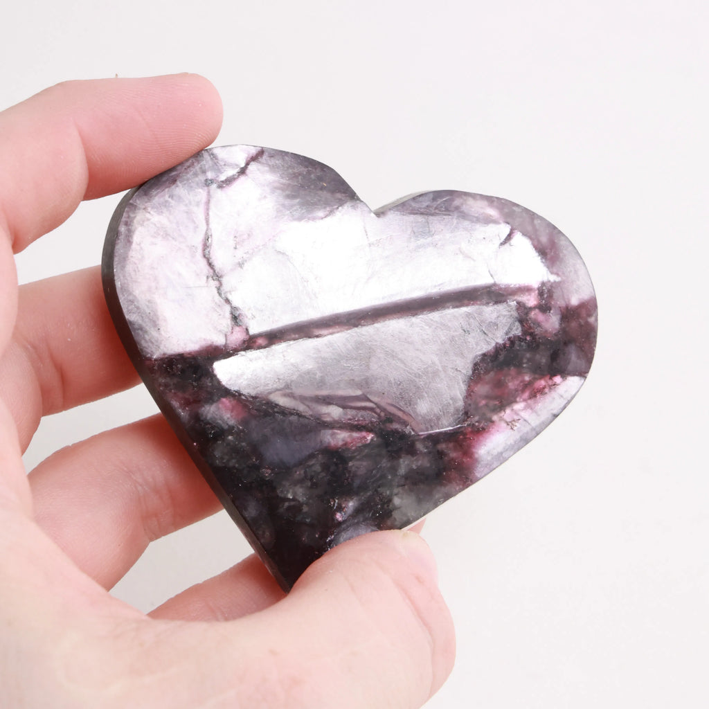 Purple Mica Hearts — Crystal Hearts