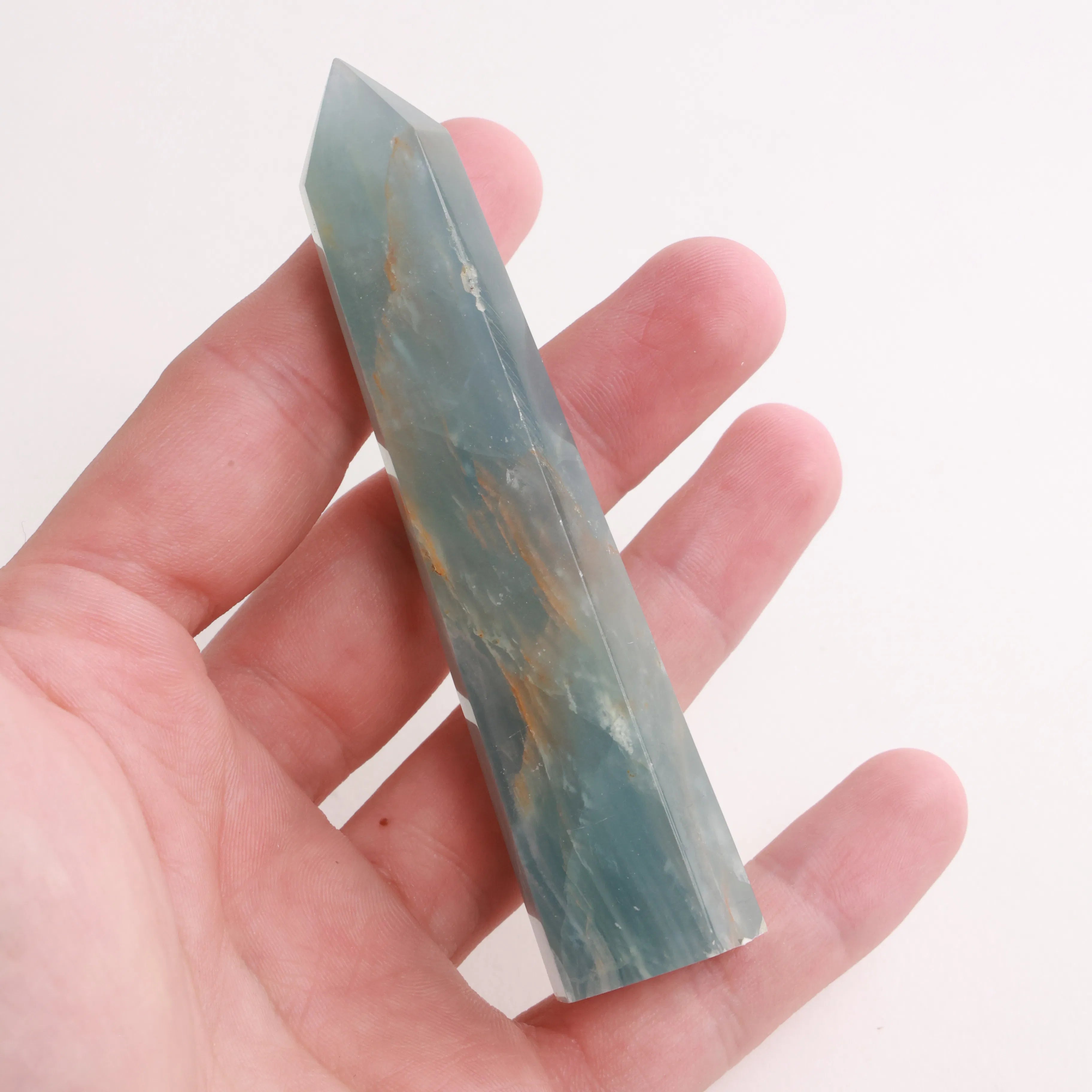 Blue Onyx Towers — Polished Crystal Towers (Exact Pieces)