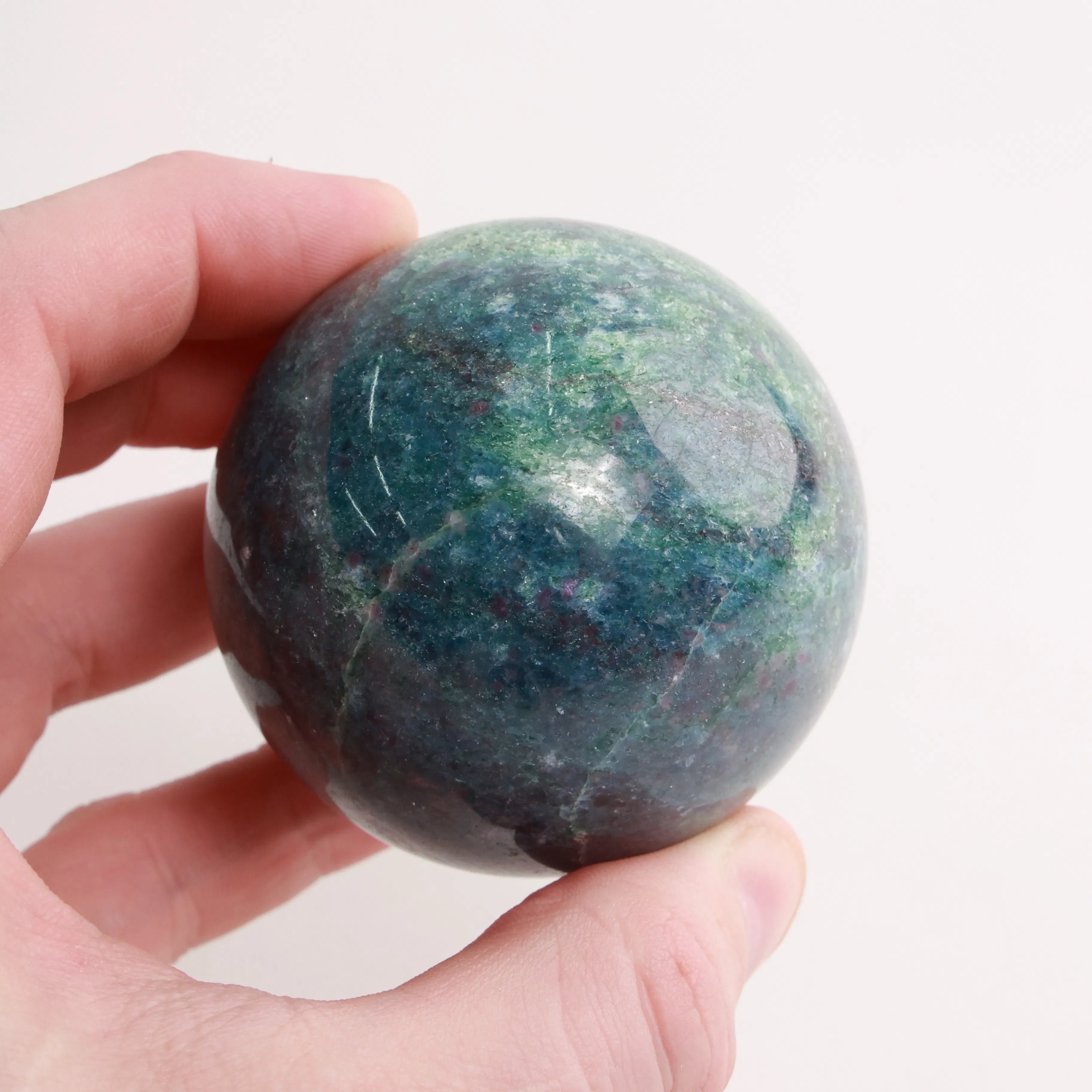Ruby in Kyanite Spheres — Polished Crystal Spheres