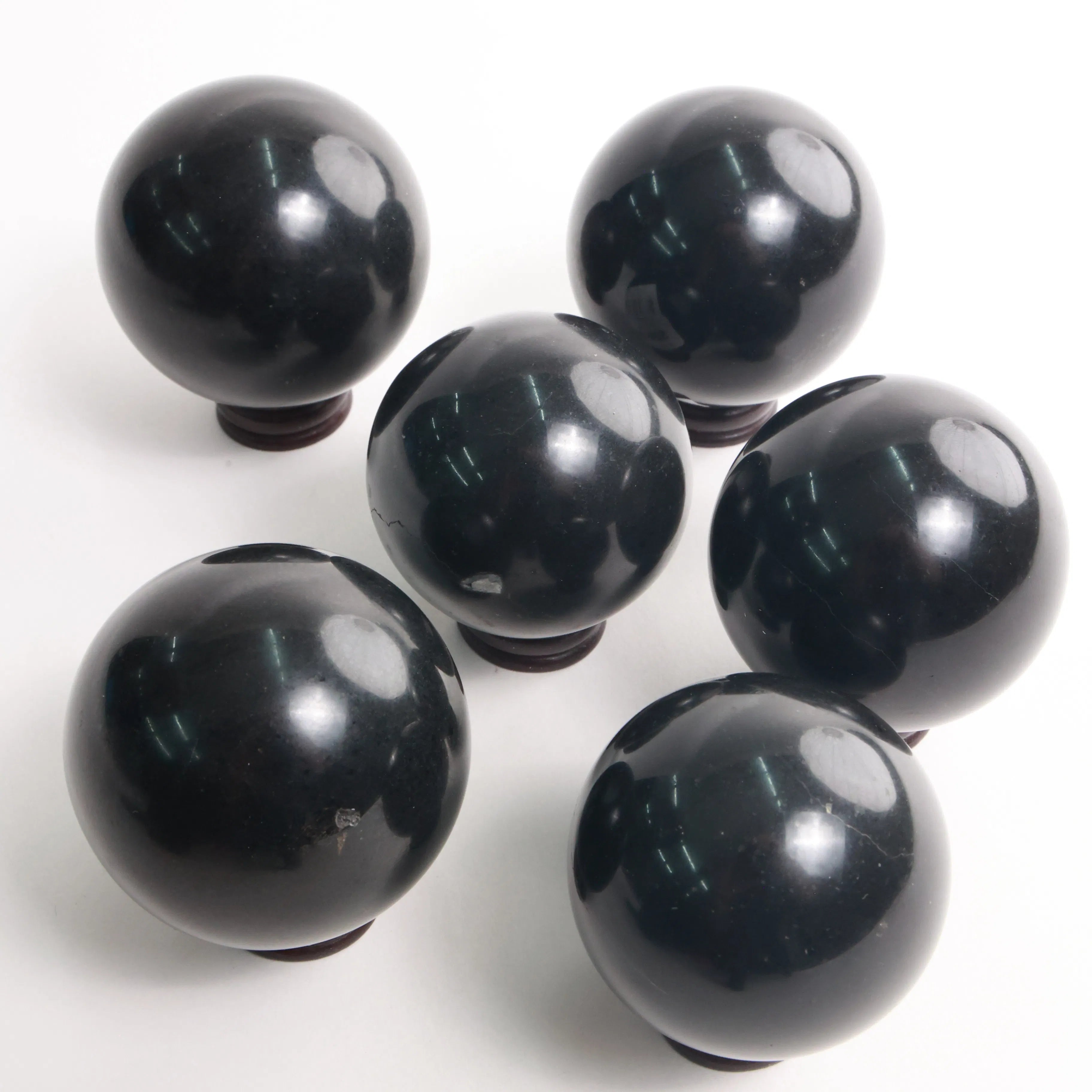 Black Tourmaline Spheres — Polished Crystal Spheres