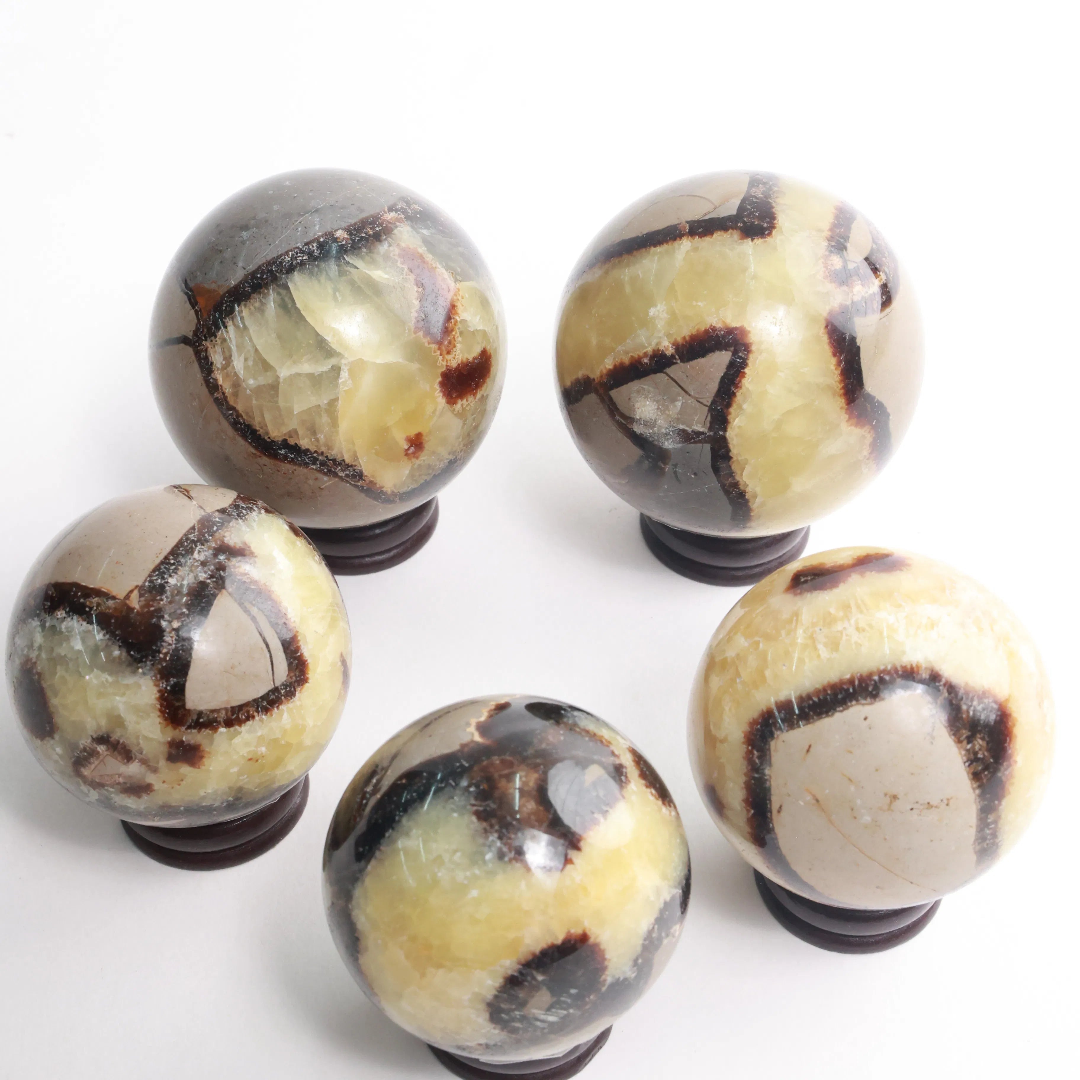 Septarian Crystal Spheres — Natural Patterned Stone (Exact Pieces)