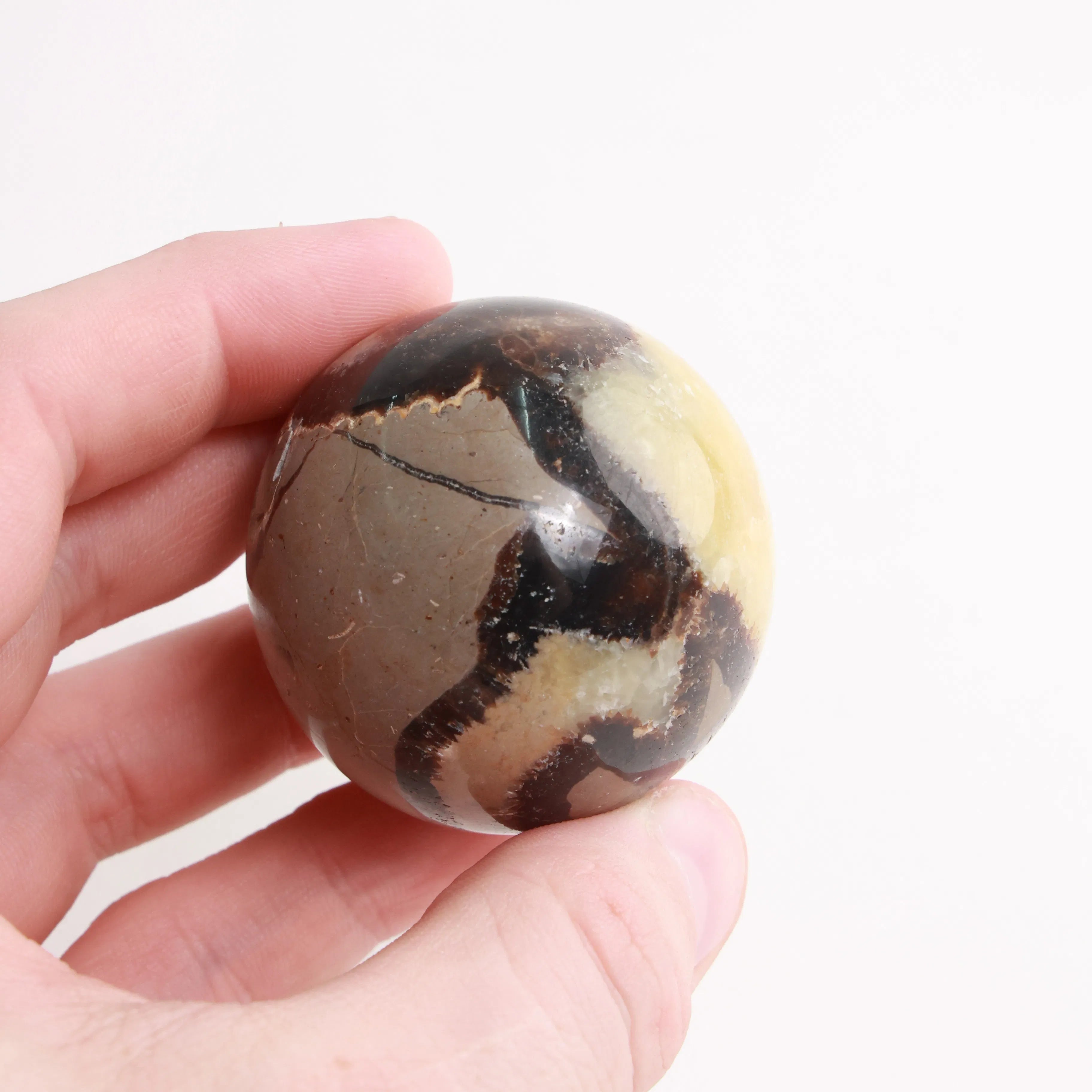 Septarian Crystal Spheres — Natural Patterned Stone (Exact Pieces)