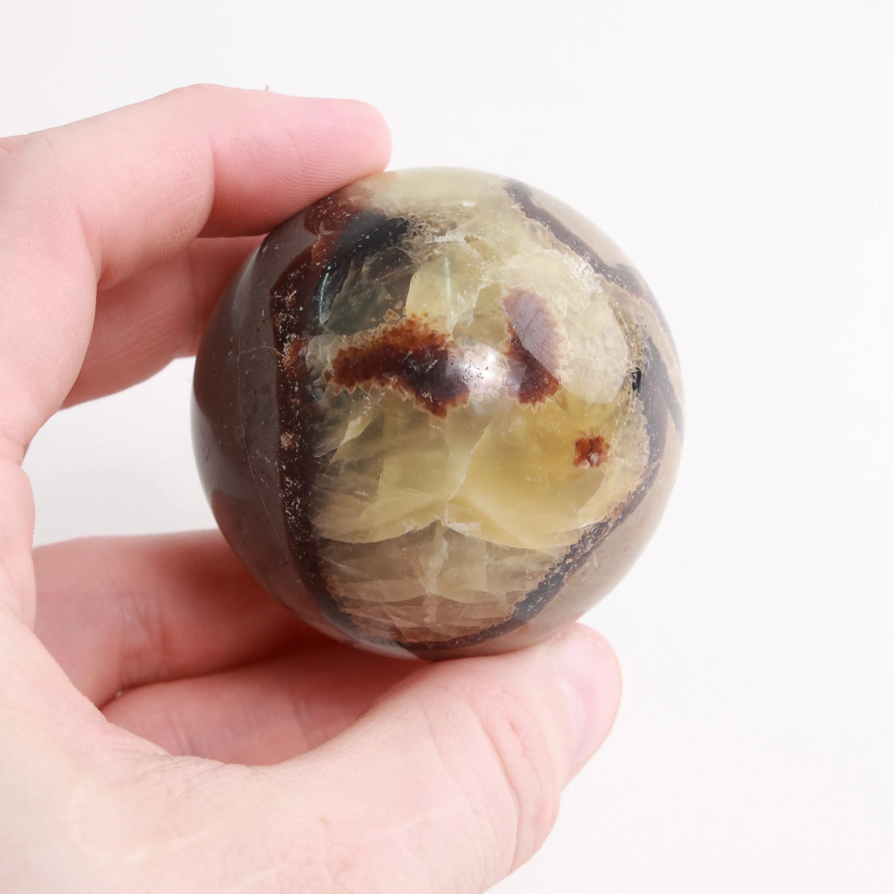 Septarian Crystal Spheres — Natural Patterned Stone (Exact Pieces)