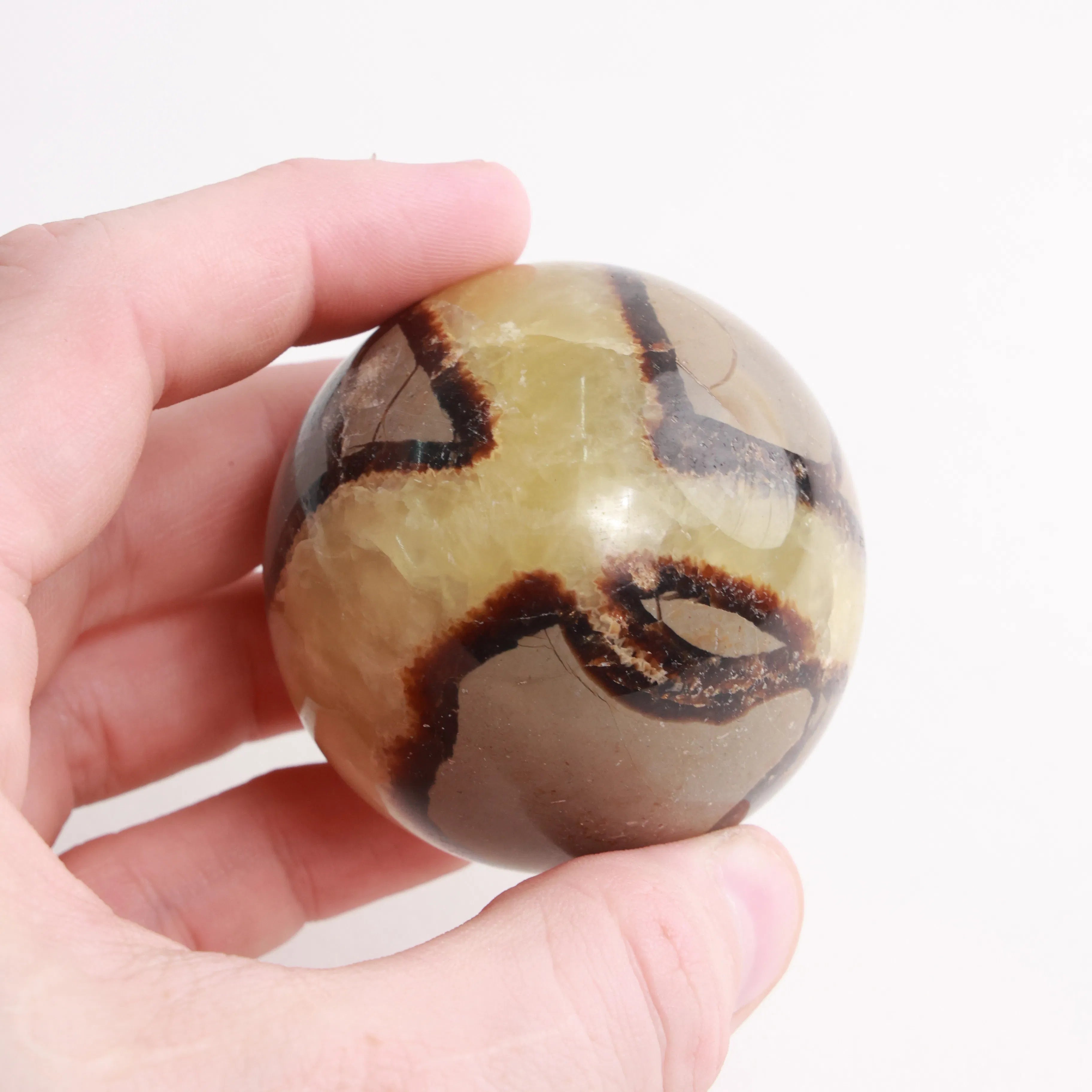 Septarian Crystal Spheres — Natural Patterned Stone (Exact Pieces)