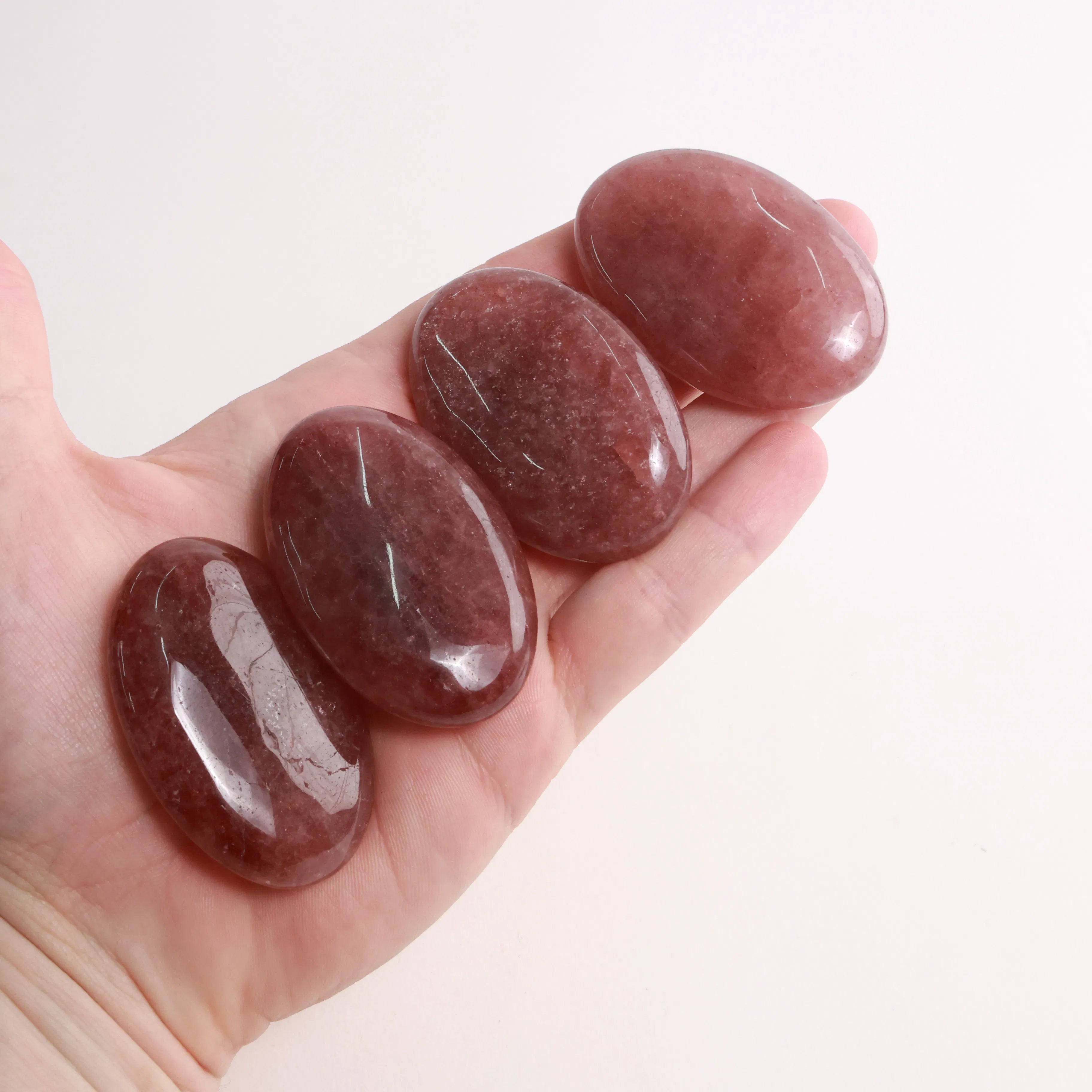 Strawberry Quartz Palmstones — Intuitively Chosen