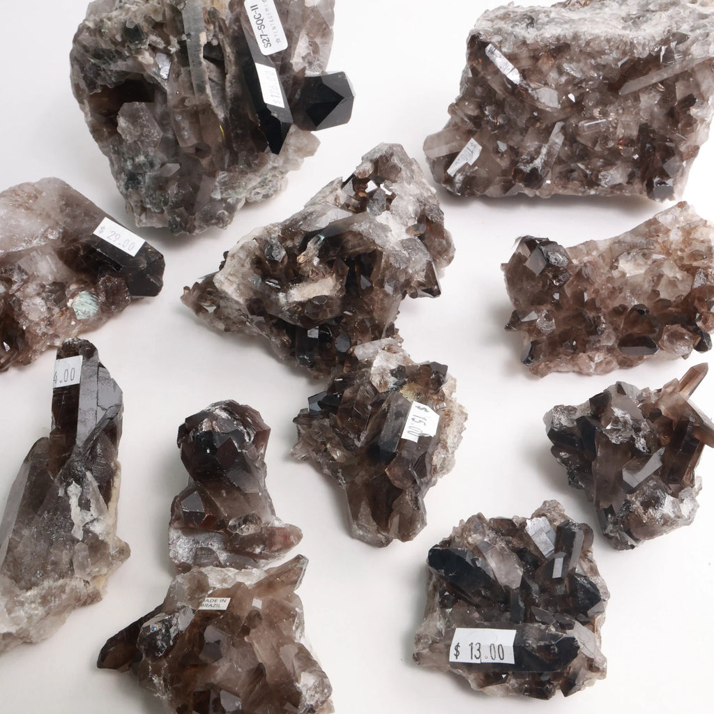 Raw Smoky Quartz Clusters — Natural Crystal Clusters