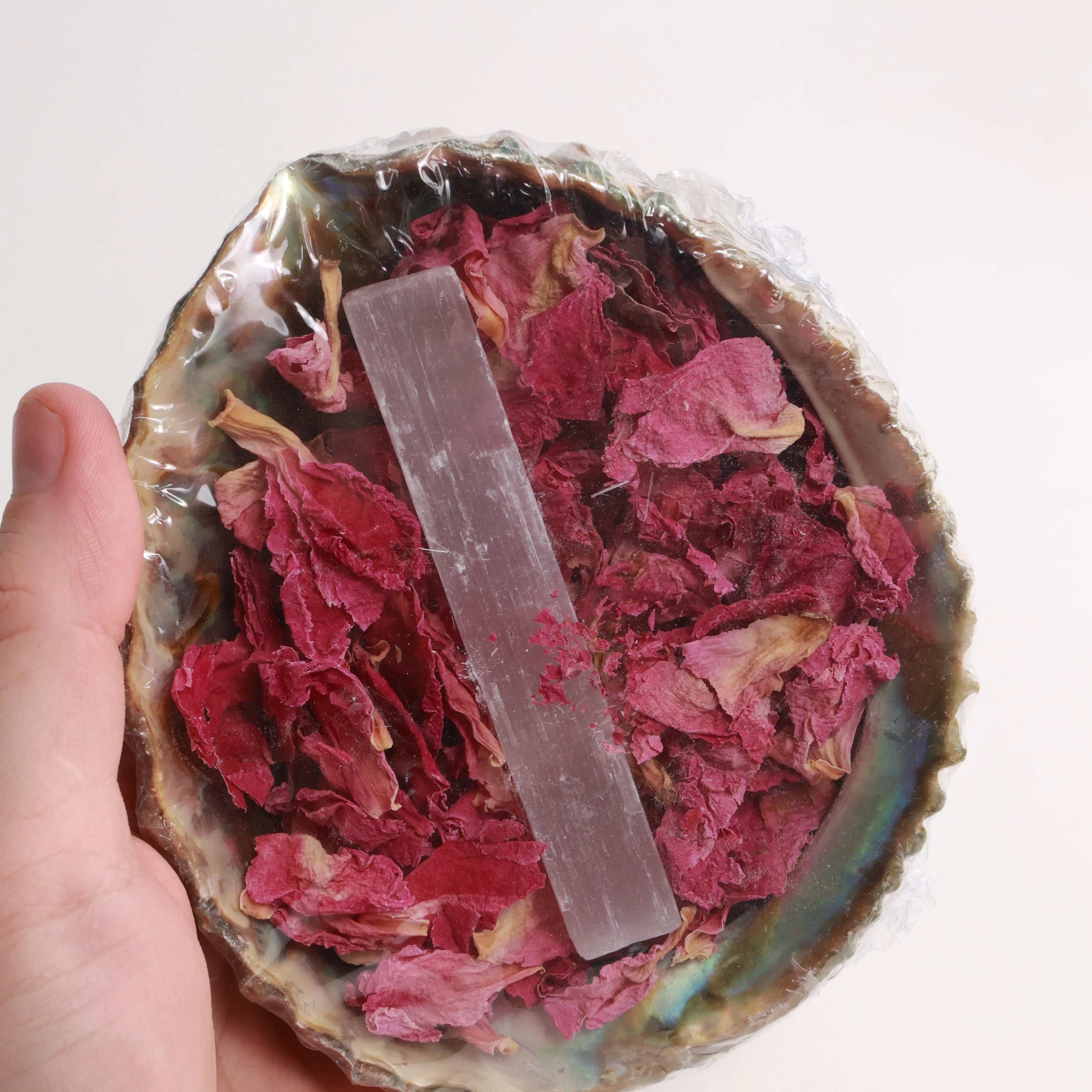 Abalone Shell Bundles | Selenite & Dried Herbs