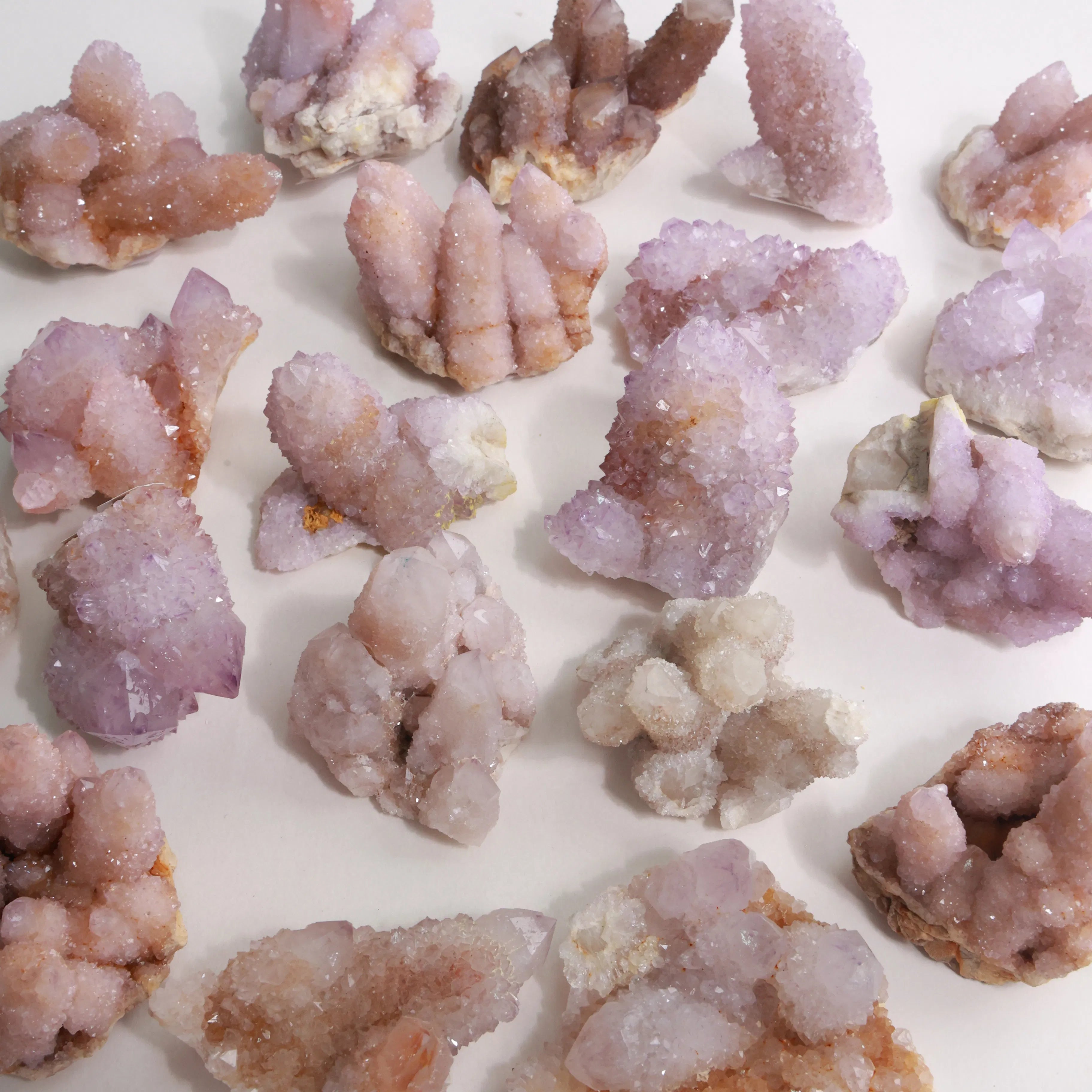 Spirit Quartz Clusters — Raw Amethyst Cactus Quartz (Exact Pieces)