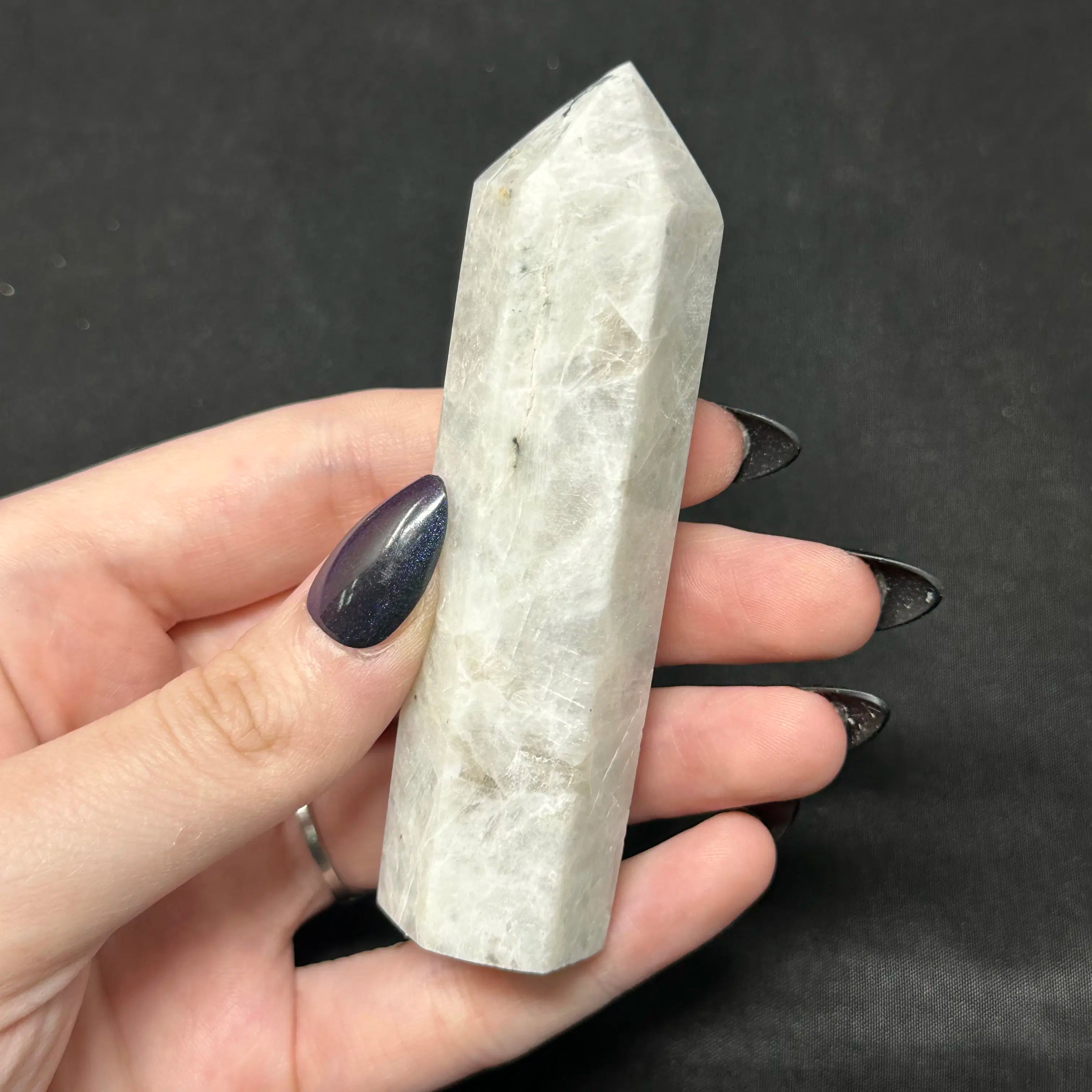 Rainbow Moonstone with Tourmaline | Flash & Natural Inclusions