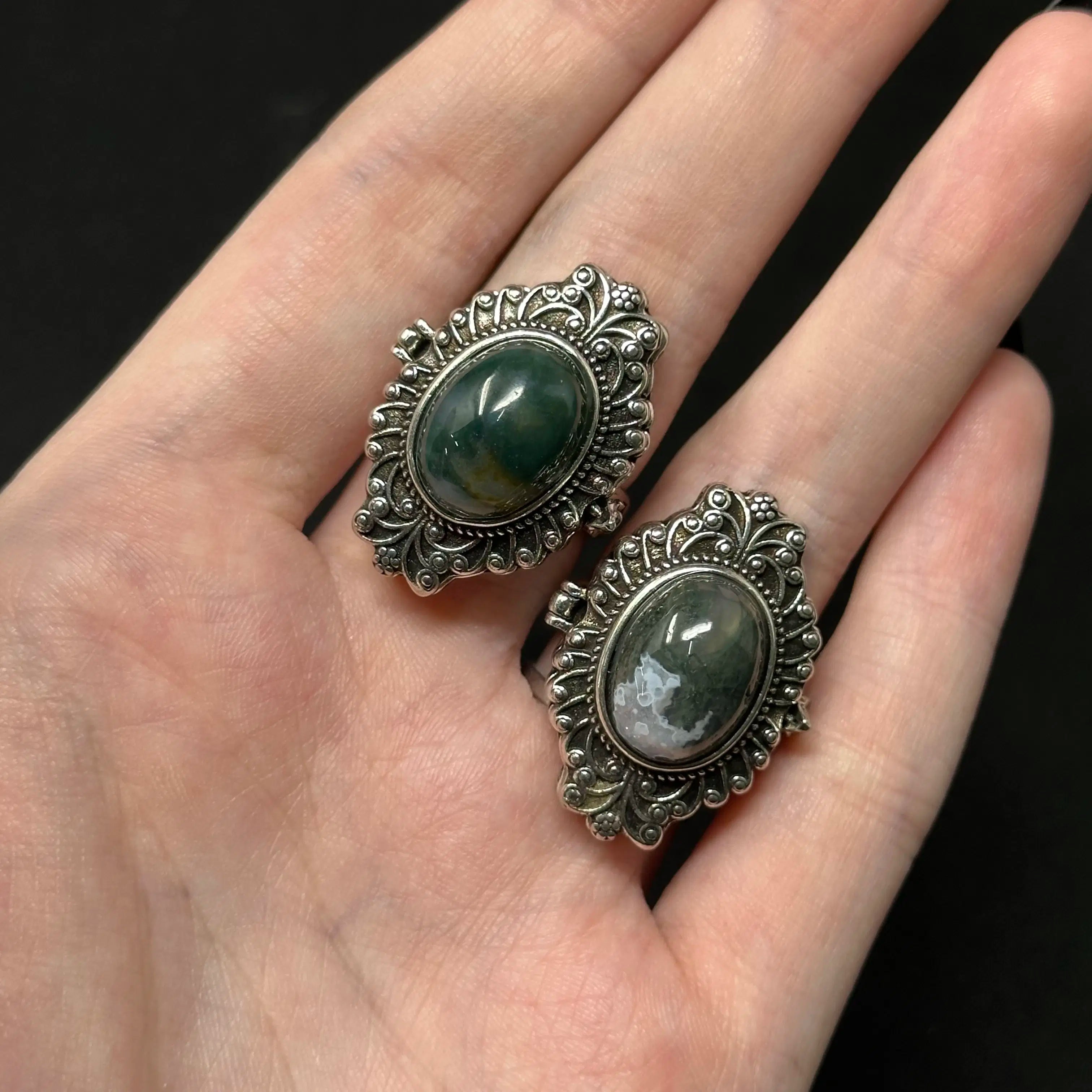 Adjustable Crystal Rings (Silver-Plated Copper)