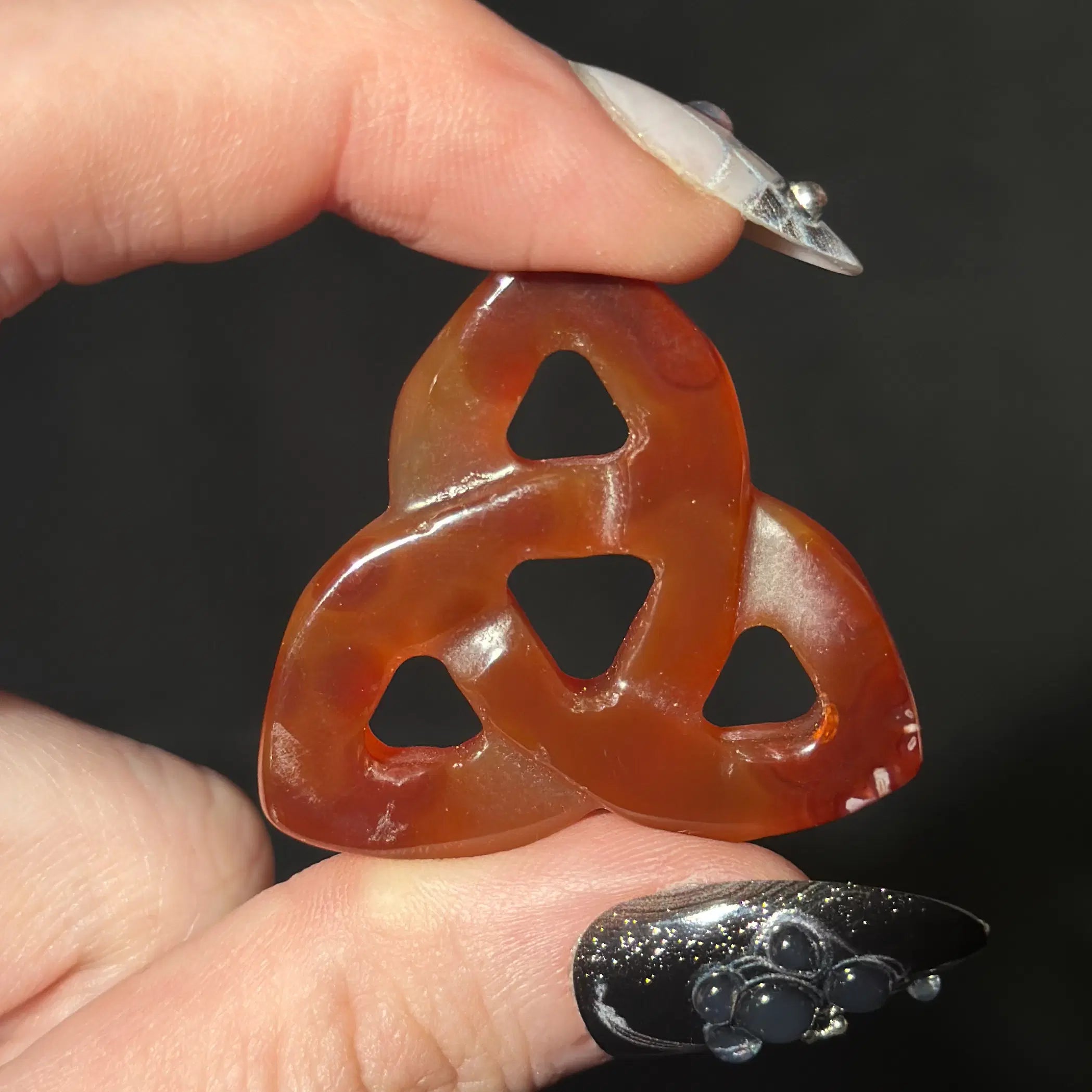 Sacred Symbol Stone Carvings — Trinity Knot & Ankh (Intuitively Chosen)