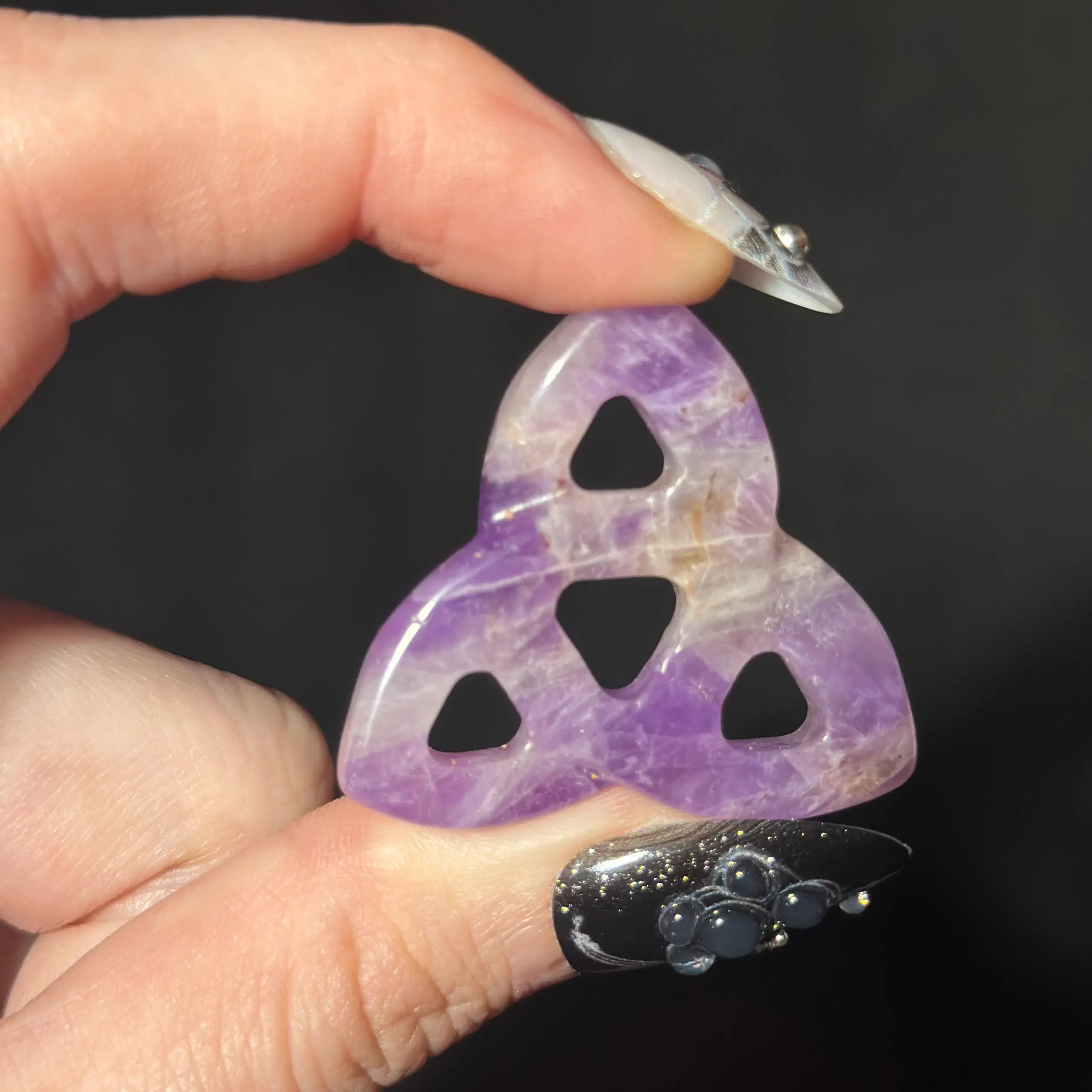 Sacred Symbol Stone Carvings — Trinity Knot & Ankh (Intuitively Chosen)