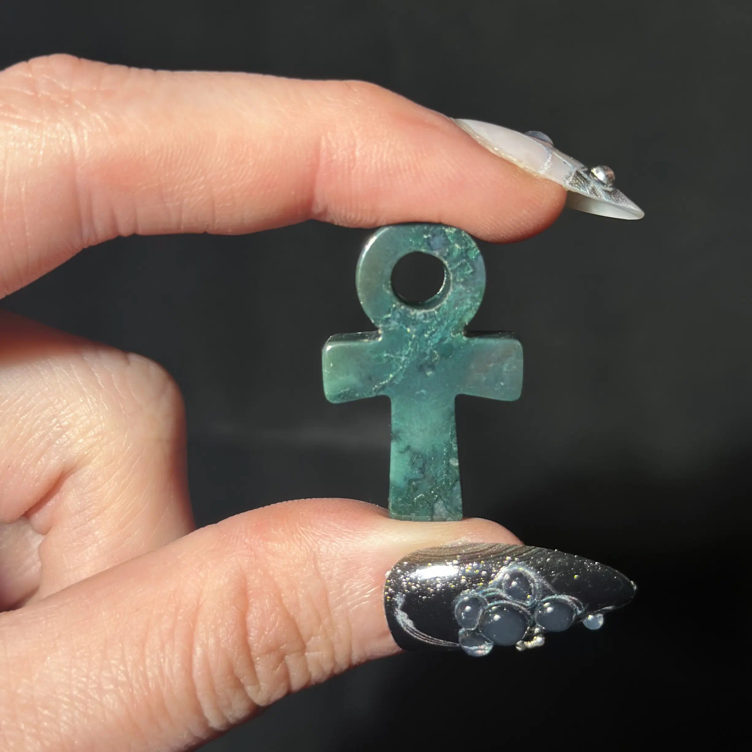 Sacred Symbol Stone Carvings — Trinity Knot & Ankh (Intuitively Chosen)