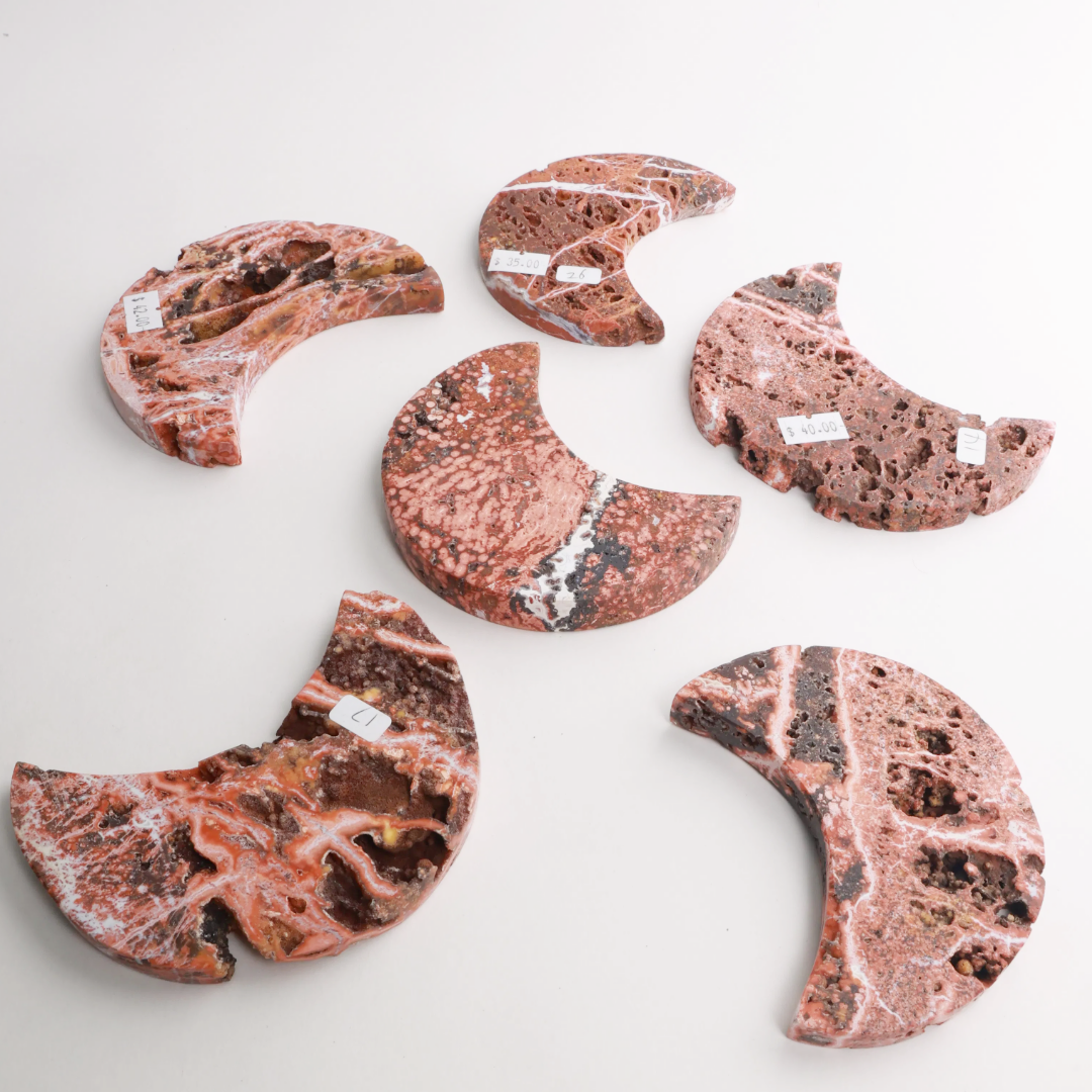Ocean Jasper Moons, Towers, Leaves & Hearts | Choose Yours