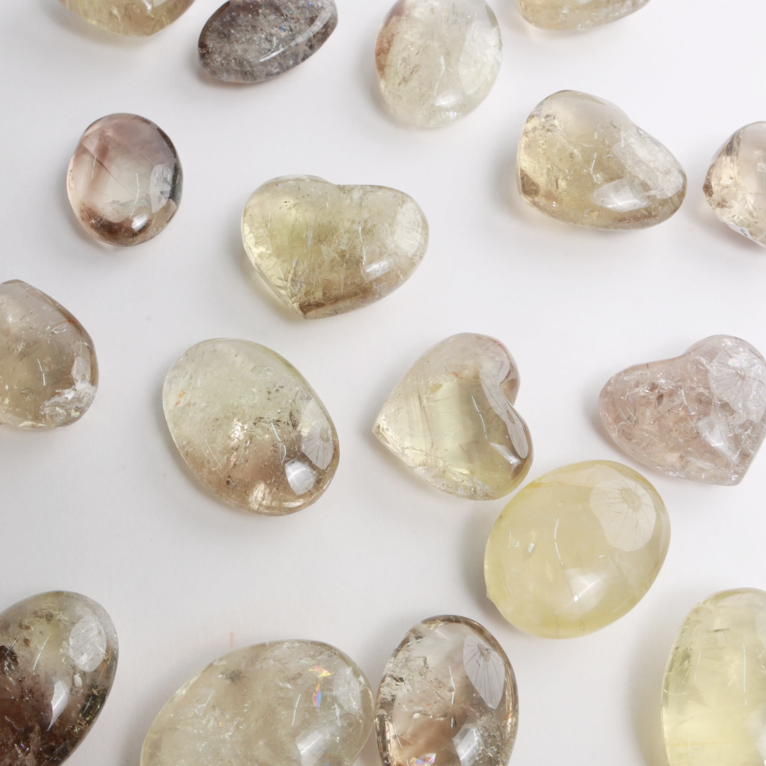 Smoky Citrine Palmstones, Hearts & Moons | Pick Yours Out