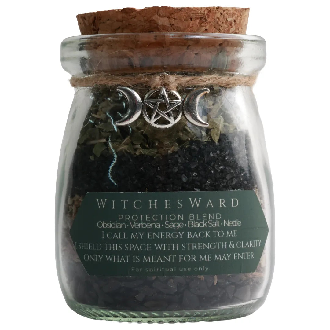 Handmade Spell Jar Charms | Crystal & Herb Intention Jars