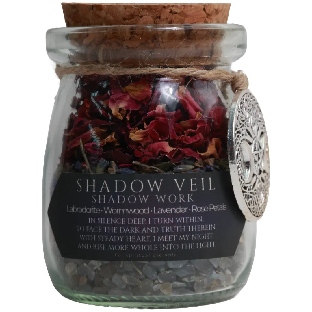 Handmade Spell Jar Charms | Crystal & Herb Intention Jars